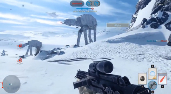 Геймплей с альфа-теста Star Wars Battlefront - Хот - за имперцев