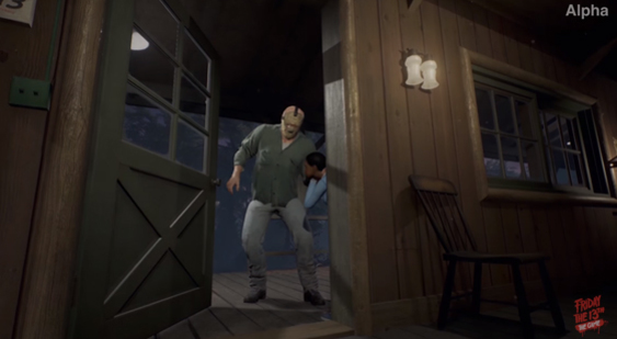 Видео Friday the 13th: The Game - локация и убийство дверью