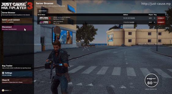 Видео мультиплеерного мода Just Cause 3 от nanos - интерфейс