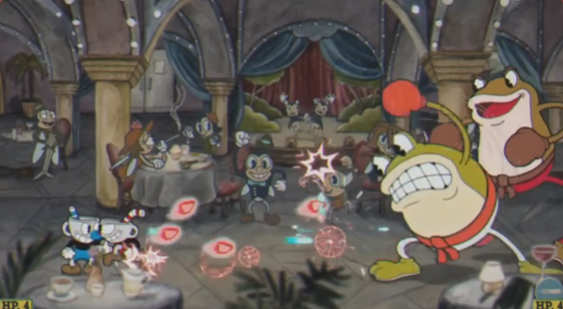 14 минут кооперативного геймплея Cuphead